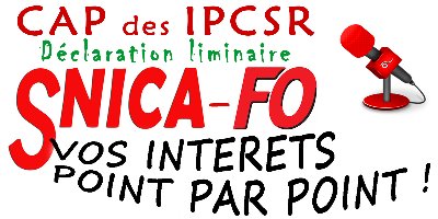 Déclaration liminaire de la CAP des IPCSR décembre 2017